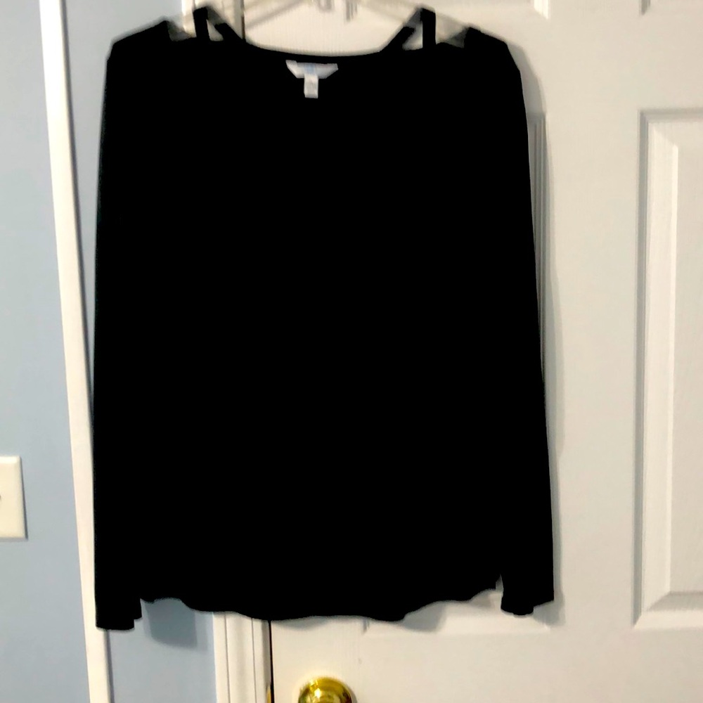 Black off the shoulder blouse by time and true extra large